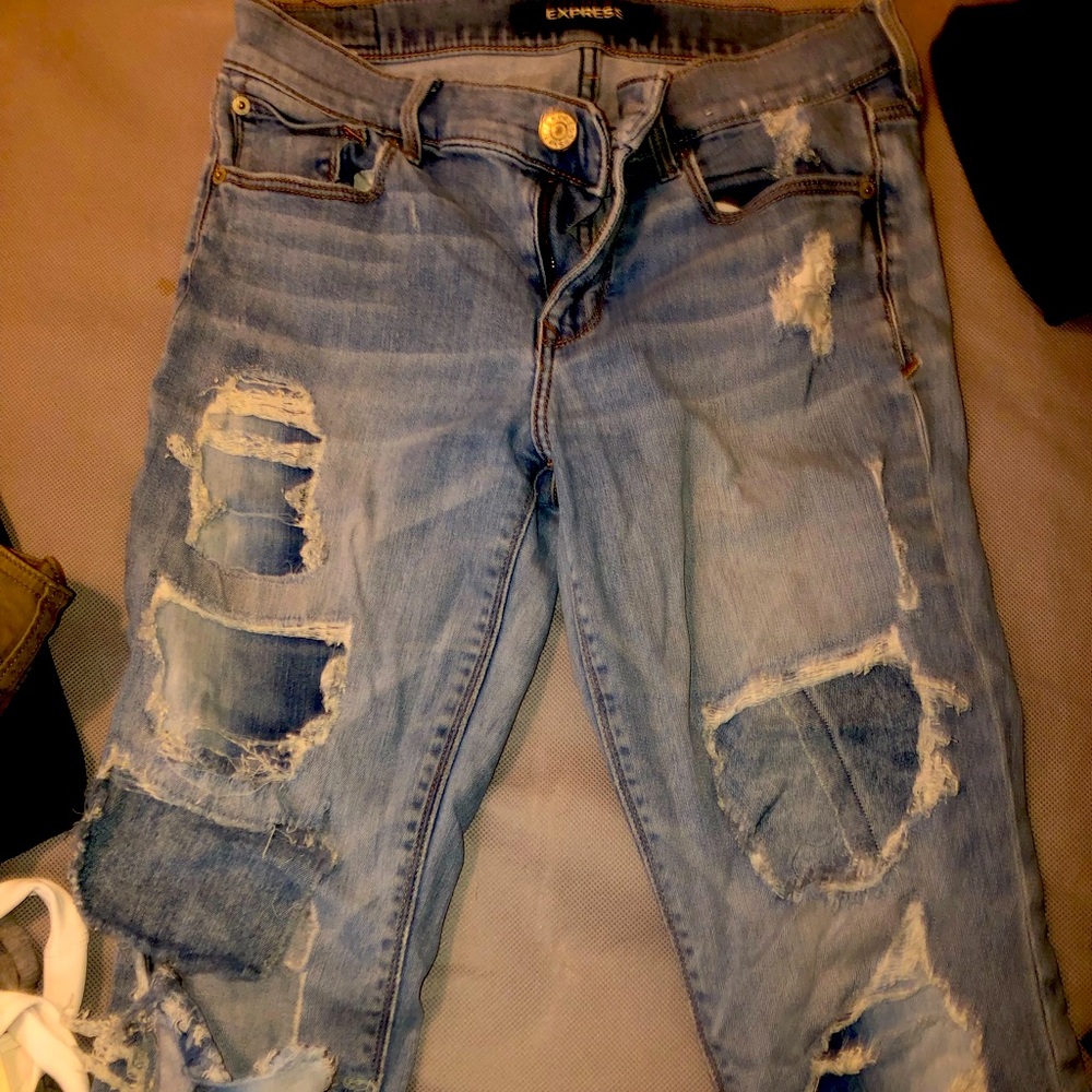 Express ripped pants